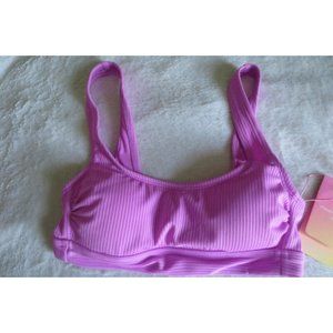 Stoney Clover Swim Top Purple Size XS (0-2 ) Ribbed Cut Out Back Women
